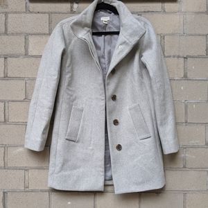 J. Crew light grey wool fall coat